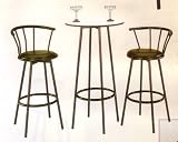 BEAUTIFUL SET OF 2 29 H BLACK SWIVEL BAR STOOLS W. BACK