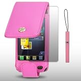 LG GD510 POP HOT PINK SOFT LEATHER FLIP CASE