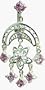 Chandelier design belly button ring in sterling silver