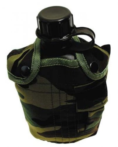 US Plastik Feldflasche woodland