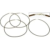 4 Rubber Cord Necklace Root Beer Silver Clasp