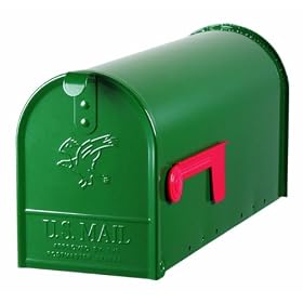 Solar Group E1100G00 Standard Size Galvanized Steel Rural Mailbox, Green