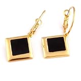 Neoglory Dangle Earrings - Golden Square Design, Jewelry Gift Ideas