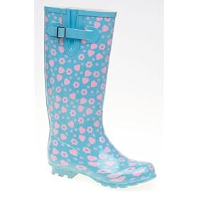 Storm well blue flowers wellington boots