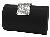 Satin, Mini Clutch, Rhinestone Closure Evening Bag - Paige (41 940)
