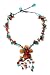 Colorful Agate and Carnelian Y Necklace, 'Summer Flower'