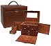 Toys : Brown Leather Jewelry Box w/ Mirror