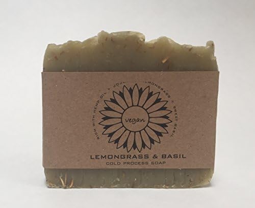 LEMONGRASS &amp; BASIL Cold Process Gardening Hand Soap / Vegan + Chemical Free