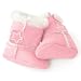 Kiddopotamus Faux Sherpa Bootties Medium 6 - 12 Months, Pink Suede