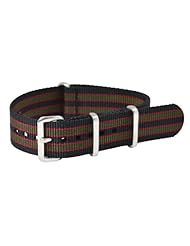 Premium 18mm James Bond Black / Green / Red - Nylon Nato Ballistic Military Watch Band Strap G-10 Fits All Watches!!!