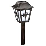 Malibu Solar Premium White Nichia LED Outdoor Plastic Garden Lights with White Nichia LED, Oil Rubbed Bronze with Frosted Globe 4-Pack #LZ2007OB4
