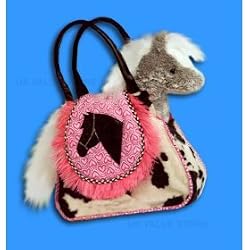 PLUSH I LOVE HORSES SAK WITH HORSE 8"