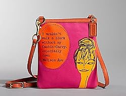 Coach Bonnie Nova Girly Print Swingpack Crossbody Messenger Bag 42605 Orange Fuchsia