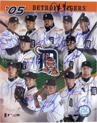 Tigers, Detroit (2005) Autographed/Hand Signed 8x10 Photo By the 2005 Detroit Tigers (Carlos Guillen