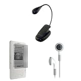 Amazon Kindle 2 (2nd Generation) Full Screen Protector / Guard, Earphones, and Black Ebook Reader Light