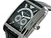 Men's Armani Chronograph Steel watch, leather strap with white stitching