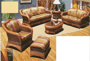 Moroccan Wicker 6 Piece Set - Antique Finish