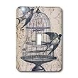PS Vintage - Vintage Birds with Bird Cage Steampunk Art - Light Switch Covers - single toggle switch