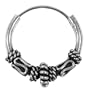 12mm Bali Hoop Earrings Sterling Silver
