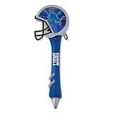 Pack of 2 NFL Detroit Lions Light-Up Mirrored Football Helmet Office Pens 6"