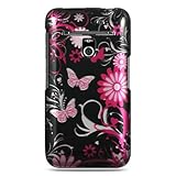 Pink Butterflies Black Protector Case for LG Revolution VS910