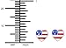 Hypoallergenic Sterling Silver American Flag Heart Earrings for Kids (Stud)