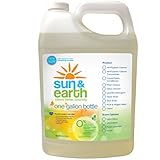 Sun and Earth Natural Concentrated Dishwashing Liquid, Light Citrus, 128 Ounce (Pack of 2)