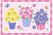 Blossoms and Butterflies OLIVE KIDS 39 x 58 Area Rug