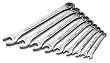 SK 1709 Professional 9 Piece 6 Point and 12 Point 1/4-Inch to 3/4-Inch Fractional Combination Wrench Set