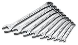SK 1709 Professional 9 Piece 6 Point and 12 Point 1/4-Inch to 3/4-Inch Fractional Combination Wrench Set