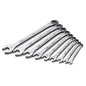 SK 1709 Professional 9 Piece 6 Point and 12 Point 1/4-Inch to 3/4-Inch Fractional Combination Wrench Set
