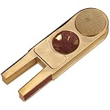 Gold U-Shaped Pool Cue Tip Scuffer Burnisher / Made of Solid Alloy, Also Can Be Used as Tapper, Dime Shaper, Nickel Shaper, Trimmer and Burnisher
