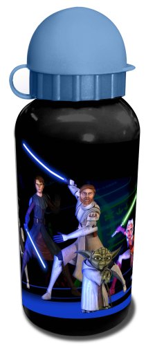 Childrens Toyshop  Toys : Star Wars Clone Wars Aluminium Bottle