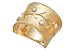 Jewelry : 14K Yellow Gold Hand-Crafted Matte-Finish "Tree of Life" Ring, Enhanced with White Gold Bezel Set Diamonds.