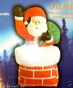 4 Ft Airblown Inflatable Christmas Santa in Chimney