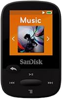 SanDisk Clip Sport 8GB MP3 Player, Black With LCD Screen and MicroSDHC Card Slot- SDMX24-008G-G46K