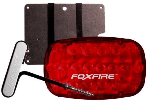 FoxFire 6005053 Logger Light with Metal Mounting Plate and T-Handle Lag Screw, 26 LEDs, Red