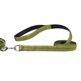 Pet Supplies : 6 FOOT - OLIVE - Padded Nylon Dog Leads