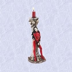 Gothic mistress statue candle holder stick sculpture
