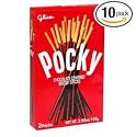 Glico Pocky Biscuit Sticks with Chocolate Cream, 2.82-Ounce Boxes (Pack of 10)