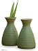 Ceramic vases, 'Green Lines' (pair)