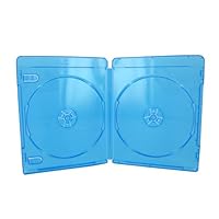 100 Empty Standard DOUBLE Blue Replacement Boxes / Cases for Blu-Ray Discs #DVBR12BRDO