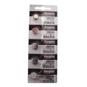 Energizer 390 or 389 Button Cell Silver Oxide SR1130SW Watch Battery Pack of 5 Batteries