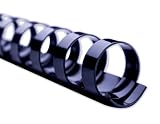 GBC CombBind Binding Spines, 1-Inch Spine Diameter, Black, 200 Sheet Capacity, 50 Pieces Per Box (15233)
