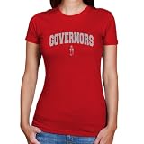 Austin Peay State Governors Ladies Red Logo Arch T-shirt