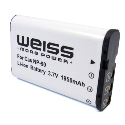Weiss NP-90 Li-Ion Akku (3,7 V, 1950 mAh) f&uuml;r Casio Hi-Zoom Digitalkamera EX-H10 / EX-H15  Preisvergleich