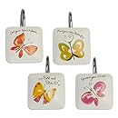 Kathy Davis Flutterby Shower Curtain Hooks, Resin