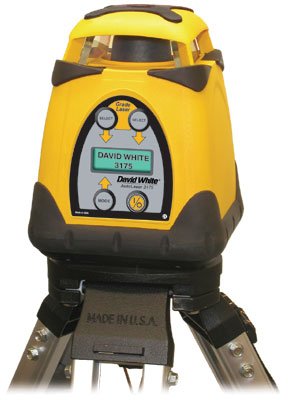 David White Self-Leveling Digital Dual Grade Rotary Laser Level with Tripod and Level Rod, Model# 48-3175-1