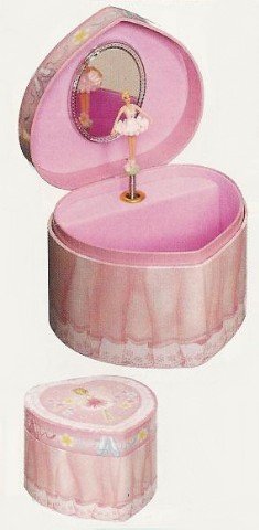 Ballerina Musical Jewelry Box, Heart