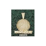 Missouri Tigers Solid 10K Gold ''MIZZOU'' Basketball Pendant